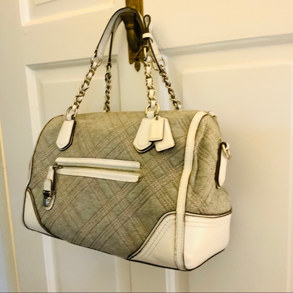 Vintage Coach in gray trimmed with white leather - Picture 3 of 7